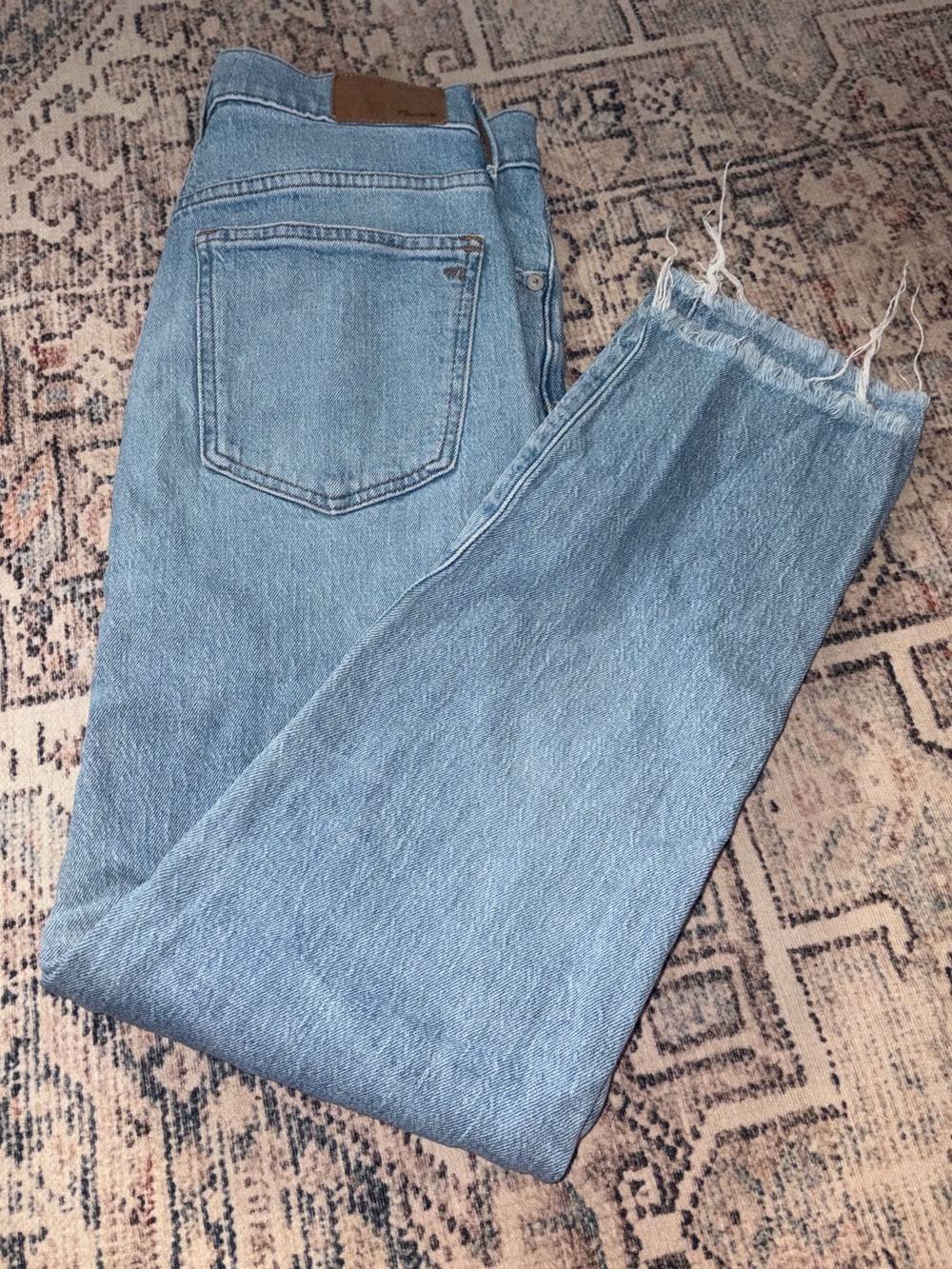 Madewell Light Blue High-Rise Jeans with Button Closure